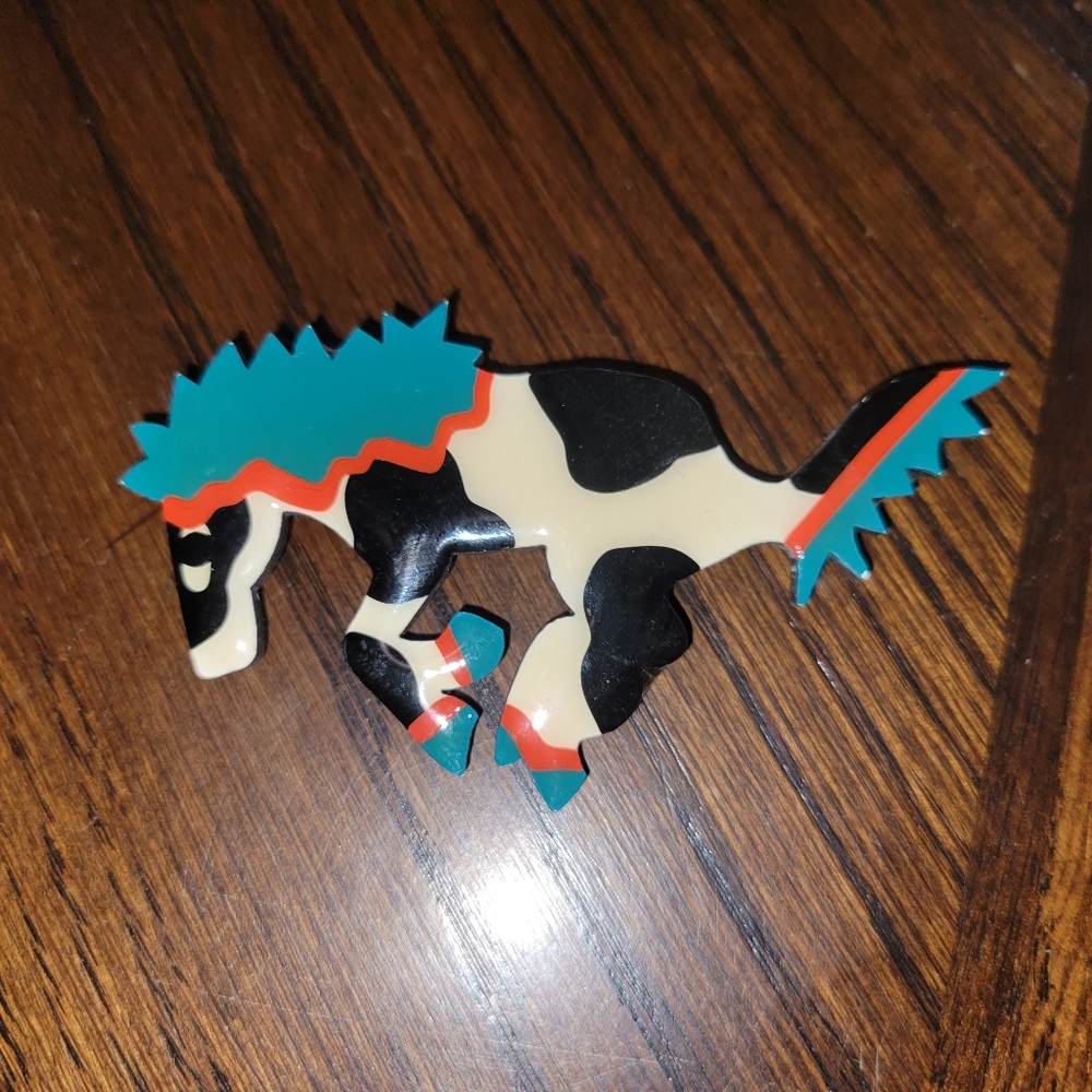 Funky cool horse pin - vintage